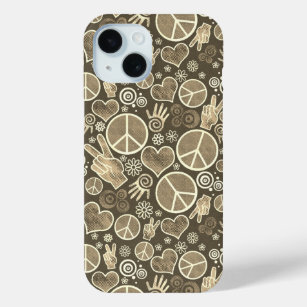 Peace Symbol Hipster Pacifism Sign Design iPhone 15 Case