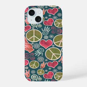 Peace Symbol Hipster Pacifism Sign Design iPhone 15 Case