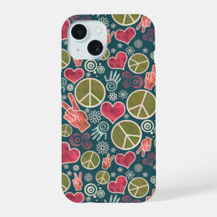 Peace Symbol Hipster Pacifism Sign Design iPhone 15 Case