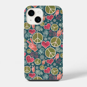 Peace Symbol Hipster Pacifism Sign iPhone 14 Case