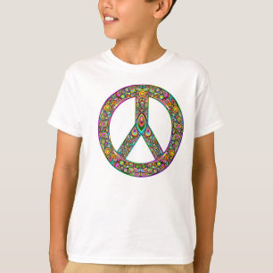 Peace Symbol Psychedelic Art Design T-Shirt