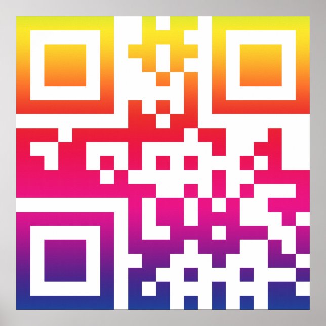 Peace ☮ Symbol -- QR Code Poster (Front)