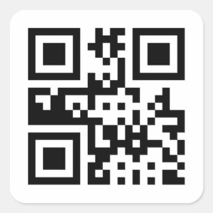 Peace ☮ Symbol -- QR Code Square Sticker