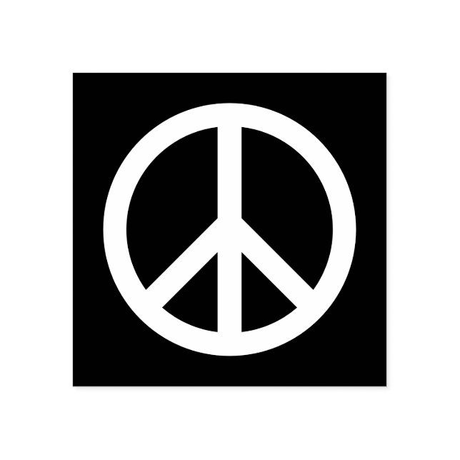 PEACE Symbol Rubber Stamp (Imprint)