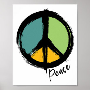 Peace Symbol Save The Earth Say No To War Peaceful Poster