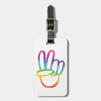 PEACE Symbol sign Hippie Tie-Dye 60s Love V Hand