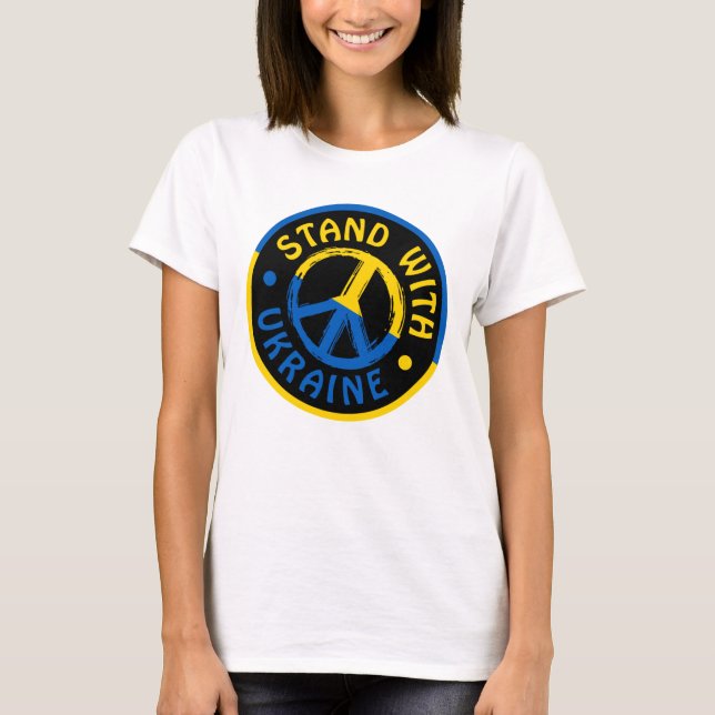 Peace Symbol Ukraine  T-Shirt (Front)