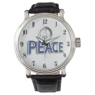 Peace symbol watch