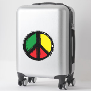 Peace Symbol with reaggae colours