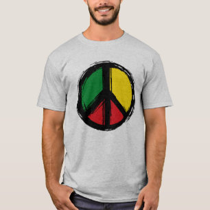 Peace Symbol with reaggae colours T-Shirt
