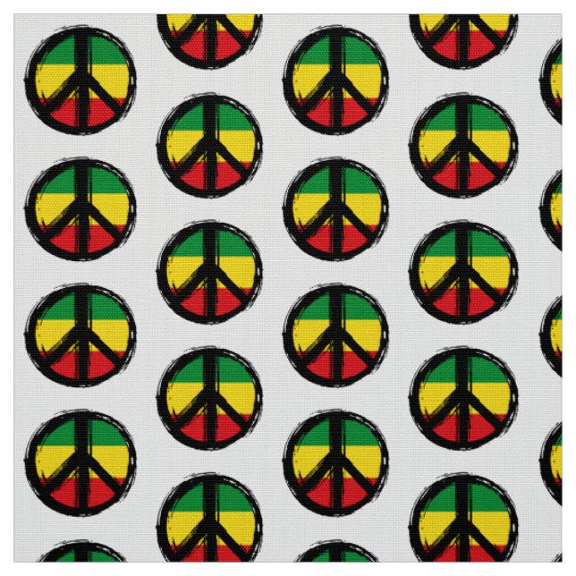 Peace Symbol with reaggae style Fabric (Swatch)