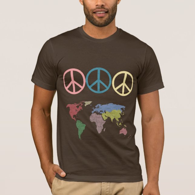 peace symbol world T-Shirt (Front)