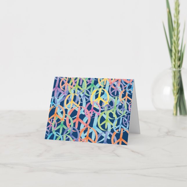 Peace Symbols Art Holiday Card (Front)