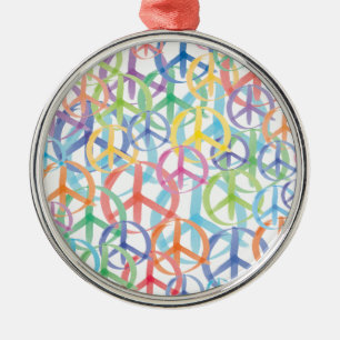 Peace Symbols Art Metal Tree Decoration