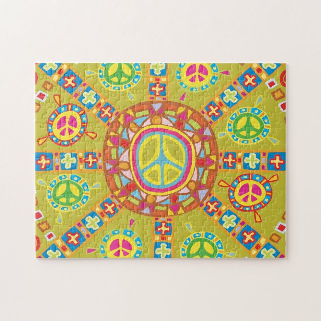 Peace Symbols Design Jigsaw Puzzle (Horizontal)