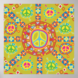 Peace Symbols Design Poster