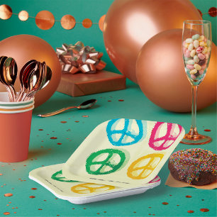 Peace Symbols Paper Plate