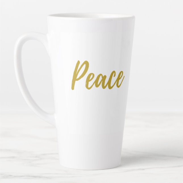 Peace Tall Latte Mug (Left)