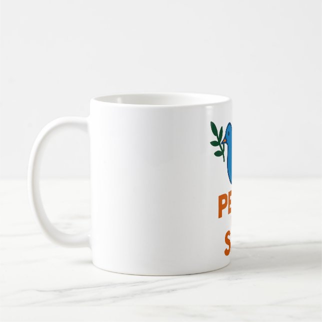 Peace Themed Coffe Mug ,Traveller Mug (Left)