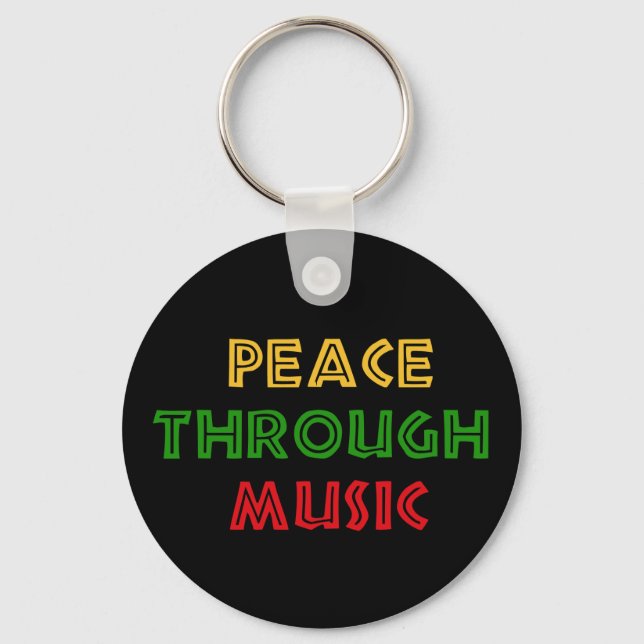 Peace Through Music Key Ring (Front)