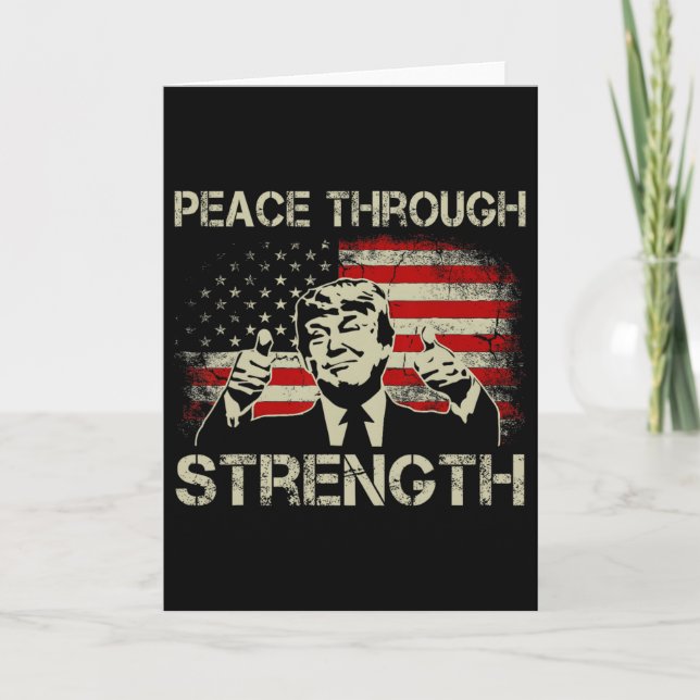 Peace Through Strength Trump Operation Midnight Ha Card (Front)