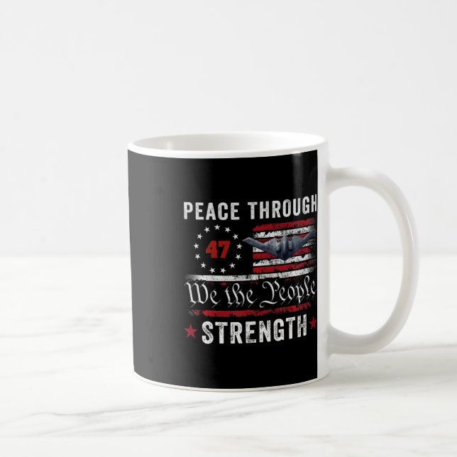 Peace Through Strength Trump Operation Midnight Ha Coffee Mug (Right)