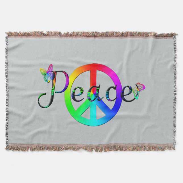 Peace Throw Blanket (Front)
