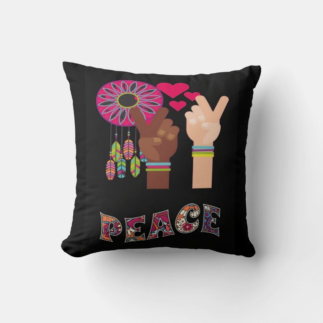 Peace Throw Pillow (Front)