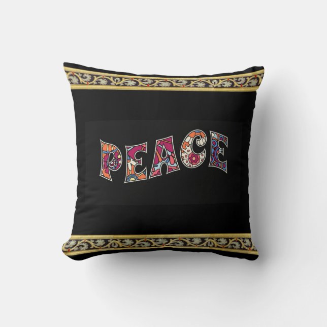 Peace Throw Pillow (Front)