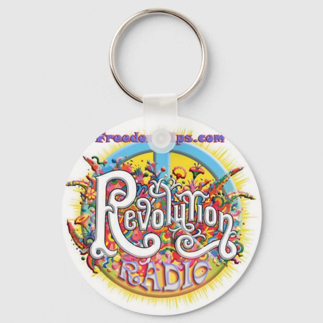 Peace thru revolution key ring (Front)