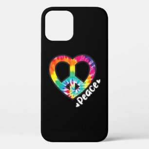 Peace Tie Dye Vintage Heart Hippie Retro Groovy iPhone 12 Pro Case