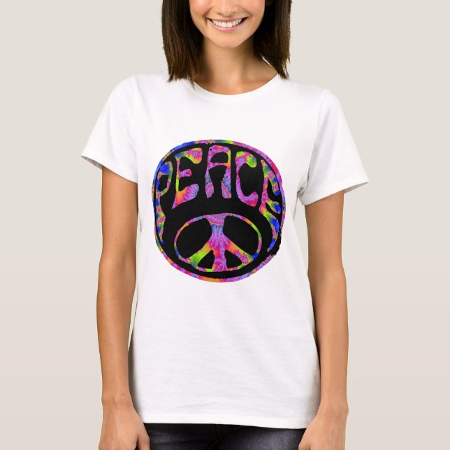 Peace - Tie Dyed Foreground T-Shirt (Front)