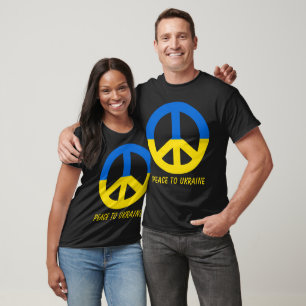 Peace to Ukraine Flag Peace Symbol Unisex T-Shirt