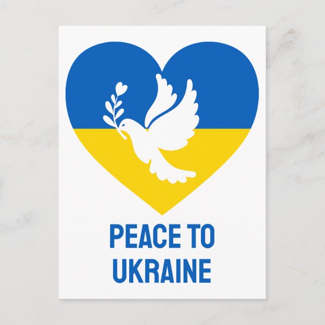 Peace to Ukraine Postcard (Front)