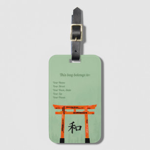 Peace Torii (on vermillion) Luggage Tag