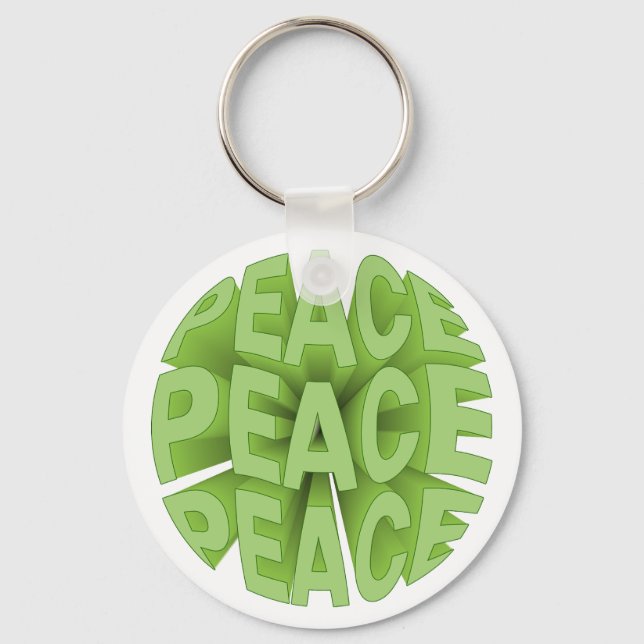 peace tote bag key ring (Front)