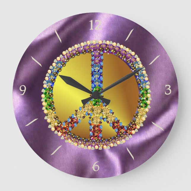 Peace Treasure Large Clock (Front)