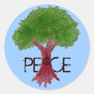 Peace Tree Customisable Stickers
