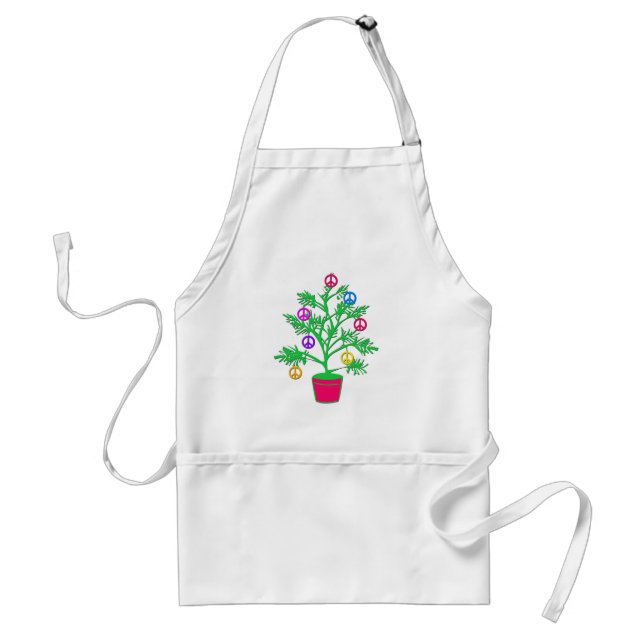 Peace Tree Holiday Tree with Peace Symbols Standard Apron (Front)