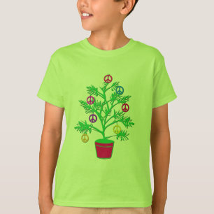 Peace Tree Holiday Tree with Peace Symbols T-Shirt