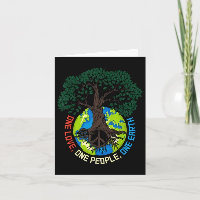 Peace Tree Love - Environmental Protection Earth D Card (Front)