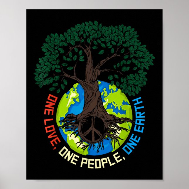 Peace Tree Love - Environmental Protection Earth D Poster (Front)