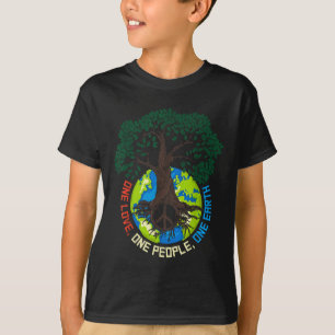 Peace Tree Love - Environmental Protection Earth D T-Shirt