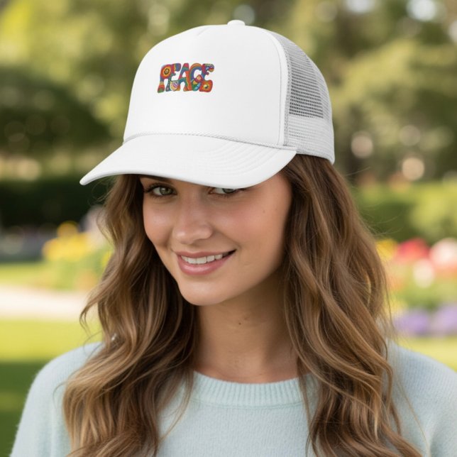 Peace Trucker Hat (Creator Uploaded)