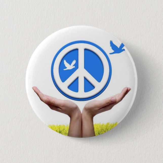 peace two 6 cm round badge (Front)