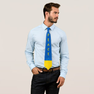 Peace Ukraine Flag Colour Tie
