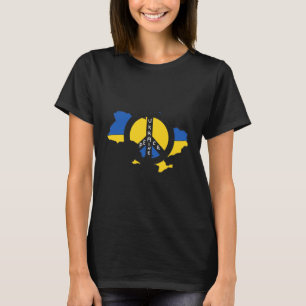 Peace Ukraine Flag Map T-Shirt