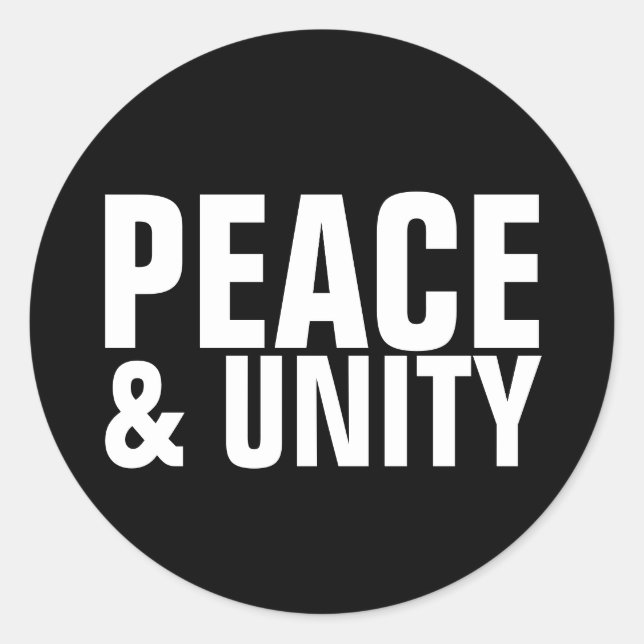PEACE & UNITY Sticker (Front)