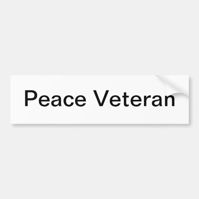 Peace Veteran Bumper Sticker (Front)
