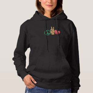 Peace Victory Love Sign or Symbol Peace Hippie Hoodie